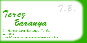 terez baranya business card